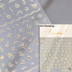 Metal Snake Flower Pattern Stars Eye Pot Moon Butterfly Story Retro Meteor Candle Hourglass Nail Art Sticker Manicure Tool Decal (ONLINE ORDER ONLY)