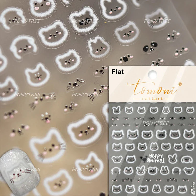 Cute Kapibala Halo Dyeing Kabibara Giant Rat Guinea Pig Cavy Lovely Expression Orange Adhesive Nail Art Stickers Manicure Decals (ONLINE ORDER ONLY)