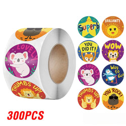 100-500pcs Kids Reward Stickers Puppy Dog Cat Encouragement Labels for Teachers Cute Animals Sticker Stationery Pegatinas (ONLINE ORDER ONLY)