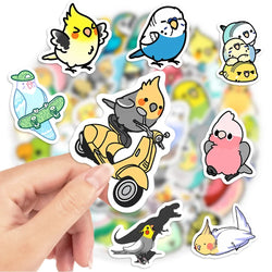 Kawaii Cute Cartoon Parrot Bird DIY Toy Gift Decal Decorative Graffiti Stickers for Phone Luggage Laptop Scrapbook Waterproof (ONLINE ORDER ONLY)