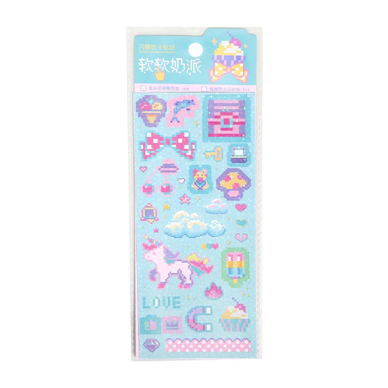 1pc Cute Pixel Candy Series Decorative Stickers Planner Journal Collage DIY idol card Material Sticker Kawaii Korean Stationery (ONLINE ORDER ONLY)