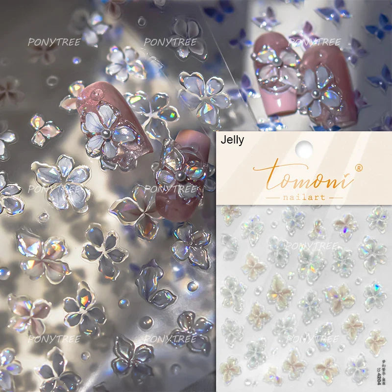 Camellia Tea After Rain Fragrant Flower Paint in Gold White Antique Chinese Characters Adhesive Nail Art Stickers Manicure Decal (ONLINE ORDER ONLY)