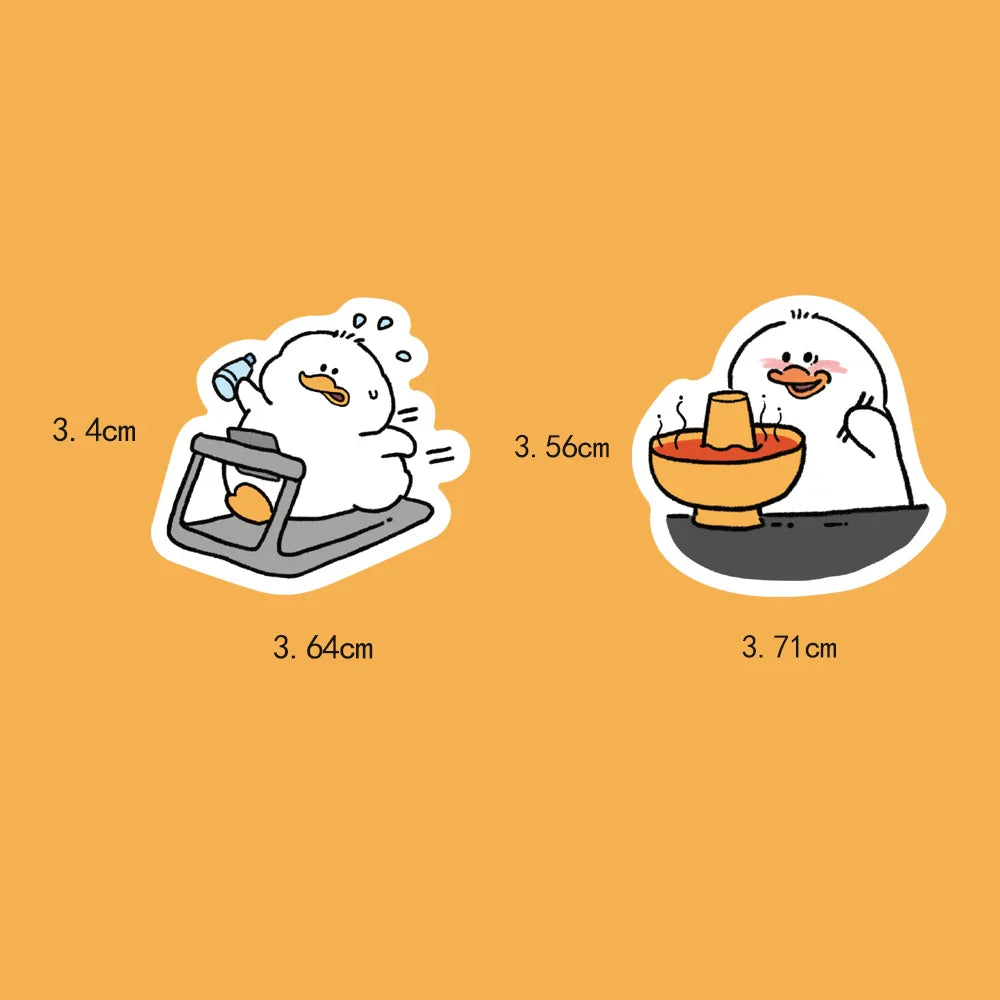 100PCS Cute Simple Duck Sticker For Aesthetic Children's Stationery School Supplies Decoration Scrapbooking for Kids (ONLINE ORDER ONLY)
