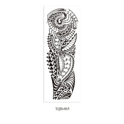 Waterproof Temporary Tattoo Stickers Dragon Totem Geometric Full Arm Sleeve Tatoo Fake Tattoos for Men Women (Online Order Only)