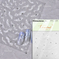 Transparent Purple Pink Gradient Wing Pinion Feather Housefly Wings Shiny Adhesive Nail Art Decoration Stickers Manicure Decals (ONLINE ORDER ONLY)