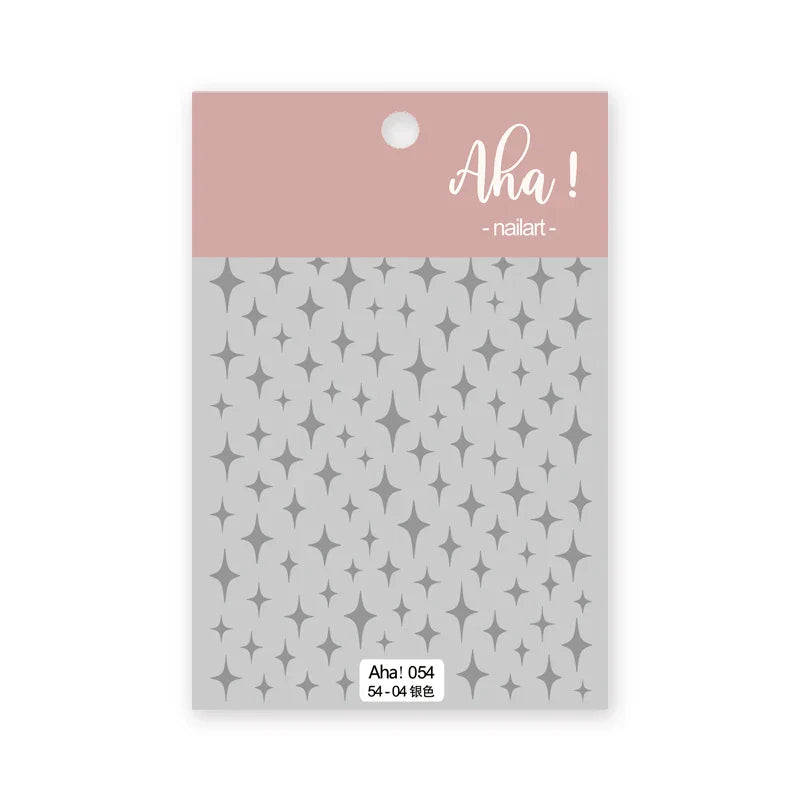 1pc Cute White Cloud Nail Stickers Ultra Thin Nail Art Stickers Self Adhesive Decals Star Moon/Flower/Clouds Kawaii Nail Decals (Online Order Only)