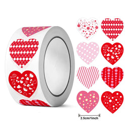 100-500pcs Heart-shaped Wedding Sticker Label Self-adhesive Sealing Decoration Sticker Invitation Label Birthday Party Stickers (ONLINE ORDER ONLY)