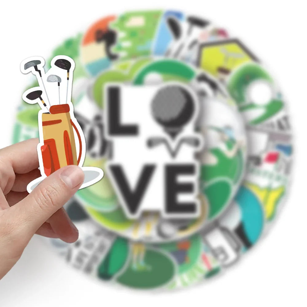 10/50Pcs Cartoon Golf Sport Graffiti Stickers Laptop Fridge DIY Guitar Luggage Phone Decals Sticker Kid Toy Gift (ONLINE ORDER ONLY)