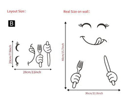 Cute Kitchen Fridge Wall Stickers - Happy Face Art Decoration (Online Order Only)
