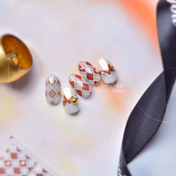 Geometric Grid Square Butterfly Snow Star Metal Self Adhesive Nail Art Sticker Snowflake Rhinestone Manicure Decal Nail Supplies (ONLINE ORDER ONLY)