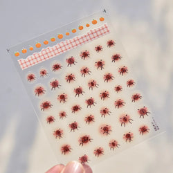 Cute Kapibala Halo Dyeing Kabibara Giant Rat Guinea Pig Cavy Lovely Expression Orange Adhesive Nail Art Stickers Manicure Decals (ONLINE ORDER ONLY)