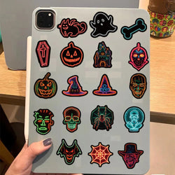 10/30/50PCS Cool Horror Monster Neon Light Stickers Graffiti Halloween Decoration Wall Decal DIY Luggage Phone Laptop Bike Toys (ONLINE ORDER ONLY)