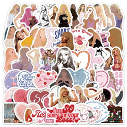 Sabrina Carpenter Stickers 10/30/60pcs Waterproof DIY Album Skateboard Guitar Laptop Car Kids PVC (ONLINE ORDER ONLY)