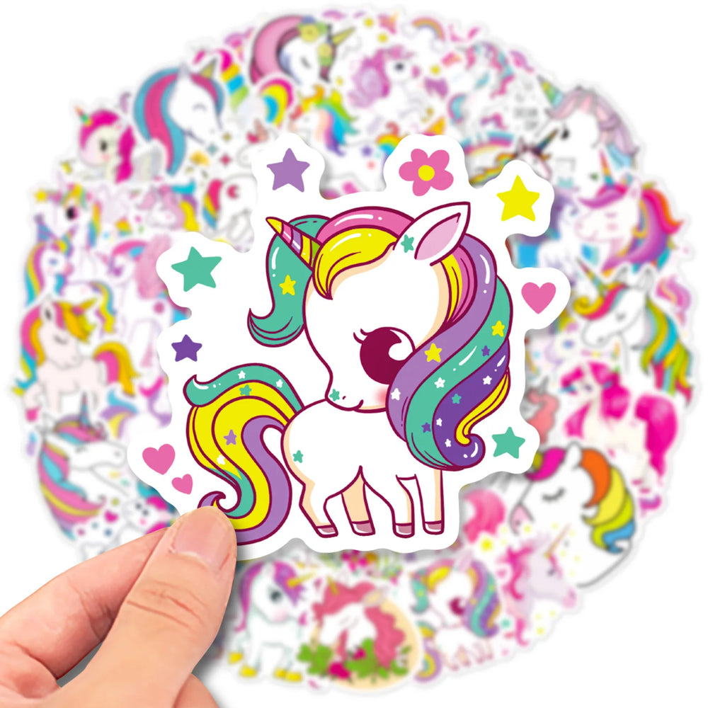 Unicorn Stickers Set: Laptop, Luggage, Guitar, Wall, Fridge, Car, Kids Gift (Online Order Only)