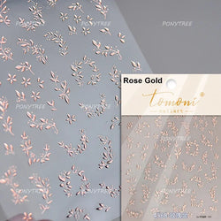 Hot Stamping Purple Line Love Heart Lace Bowknot Chain Branches Star Flower Leaf Butterfly Plant Flower Nail Art Stickers Decals (Online Order Only)