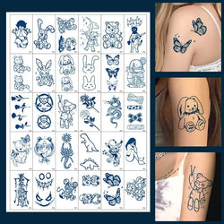30pcs Waterproof Cartoon Tattoo Stickers for Women (Online Order Only)