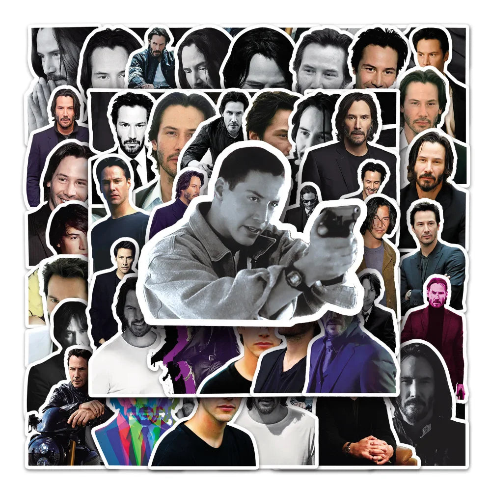 10/50PCS Keanu Reeves Through the Years Sticker Packs (ONLINE ORDER ONLY)