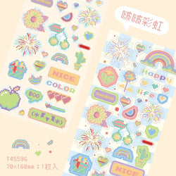 1pc Cute Pixel Candy Series Decorative Stickers Planner Journal Collage DIY idol card Material Sticker Kawaii Korean Stationery (ONLINE ORDER ONLY)