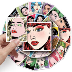 10/50Pcs Pop-Art Stickers Skateboard Guitar Suitcase Laptop Bike Phone Car Waterproof Joke Graffiti Sticker Decal Kid Toy (ONLINE ORDER ONLY)