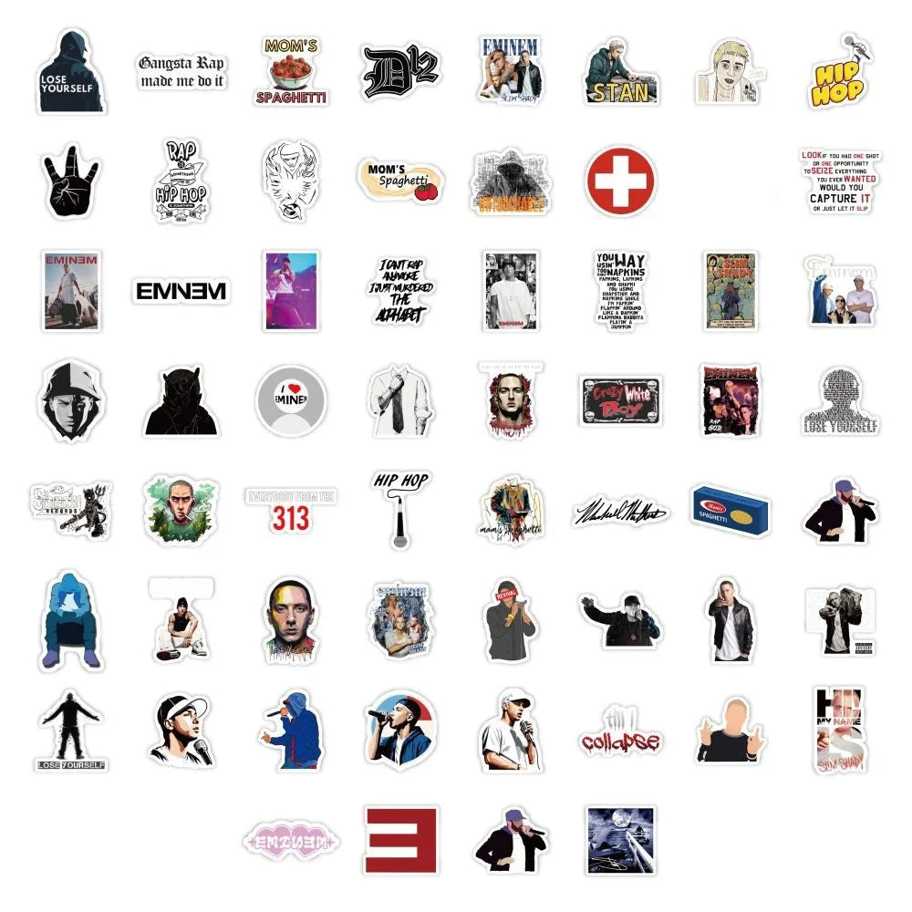 Killer White Detroit Rapper Eminem Sticker Pack (ONLINE ORDER ONLY)