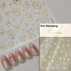 Dreamy Chic Butterfly Flower Bowknot Square Rhinestone Crystal 5D Self Adhesive Nail Art Stickers Fantasy Shiny Manicure Decals (ONLINE ORDER ONLY)