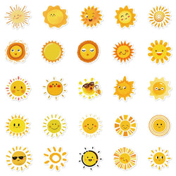 10/30/50PCS Cute Sun Cartoon Sticker For Suitcase Scrapbook Laptop Guitar Stationery Decals Children DIY Scrapbooking Supplies (ONLINE ORDER ONLY)