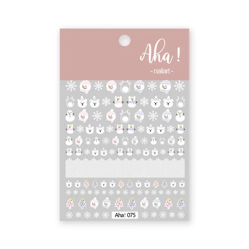 Merry Christmas Penguin Nail Art Sticker 3D Slider Deer Santa Claus Decal New Year Nail Decorations Sticker Manicure Accessories (ONLINE ORDER ONLY)