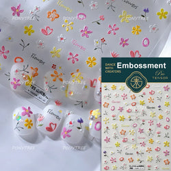 Romantic Cherry Blossom Sakura Flower Petal Leaf Self Adhesive Nail Art Stickers Rhinestone Shiny Flat Petalage Manicure Decals (ONLINE ORDER ONLY)