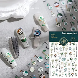 Yunjin Brocade Shawl Tassel Pendant Traditional Chinese Costumes and Ornaments Self Adhesive Nail Art Stickers Manicure Decals (ONLINE ORDER ONLY)