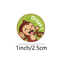 100-500pcs New Sticker Animals Reward Sticker For Kids Cute Pattern School Teacher Supplies 1 Inch Kawaii Encourage Sticker (ONLINE ORDER ONLY)
