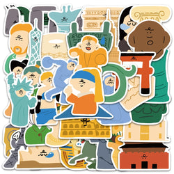 40PCS Kawaii Travel City Landscape Stickers for Phone Laptop Guitar Scrapbook (Online Order Only)