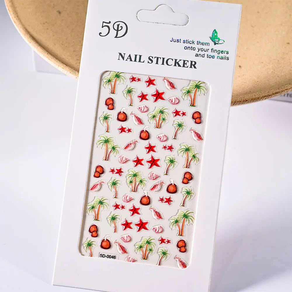 1Pc Summer Nail Art Sticker Lemon Nail Decal Nail Art Supplies Cute Fruit Strawberry Cherry Watermelon Avocado Lemon Nail Design (ONLINE ORDER ONLY)