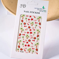 1Pc Summer Nail Art Sticker Lemon Nail Decal Nail Art Supplies Cute Fruit Strawberry Cherry Watermelon Avocado Lemon Nail Design (ONLINE ORDER ONLY)