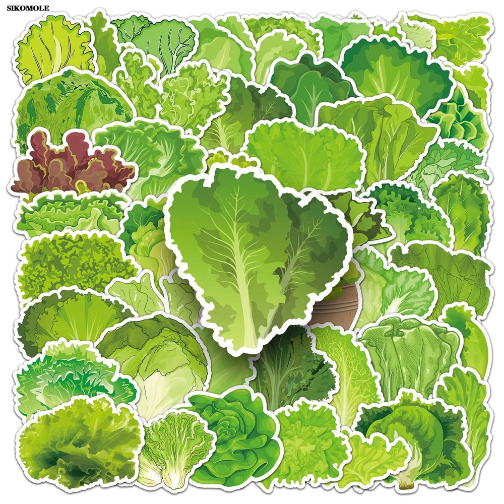 Cartoon Romaine Lettuce Stickers for Laptop Luggage Notebook Decal (Online Order Only)