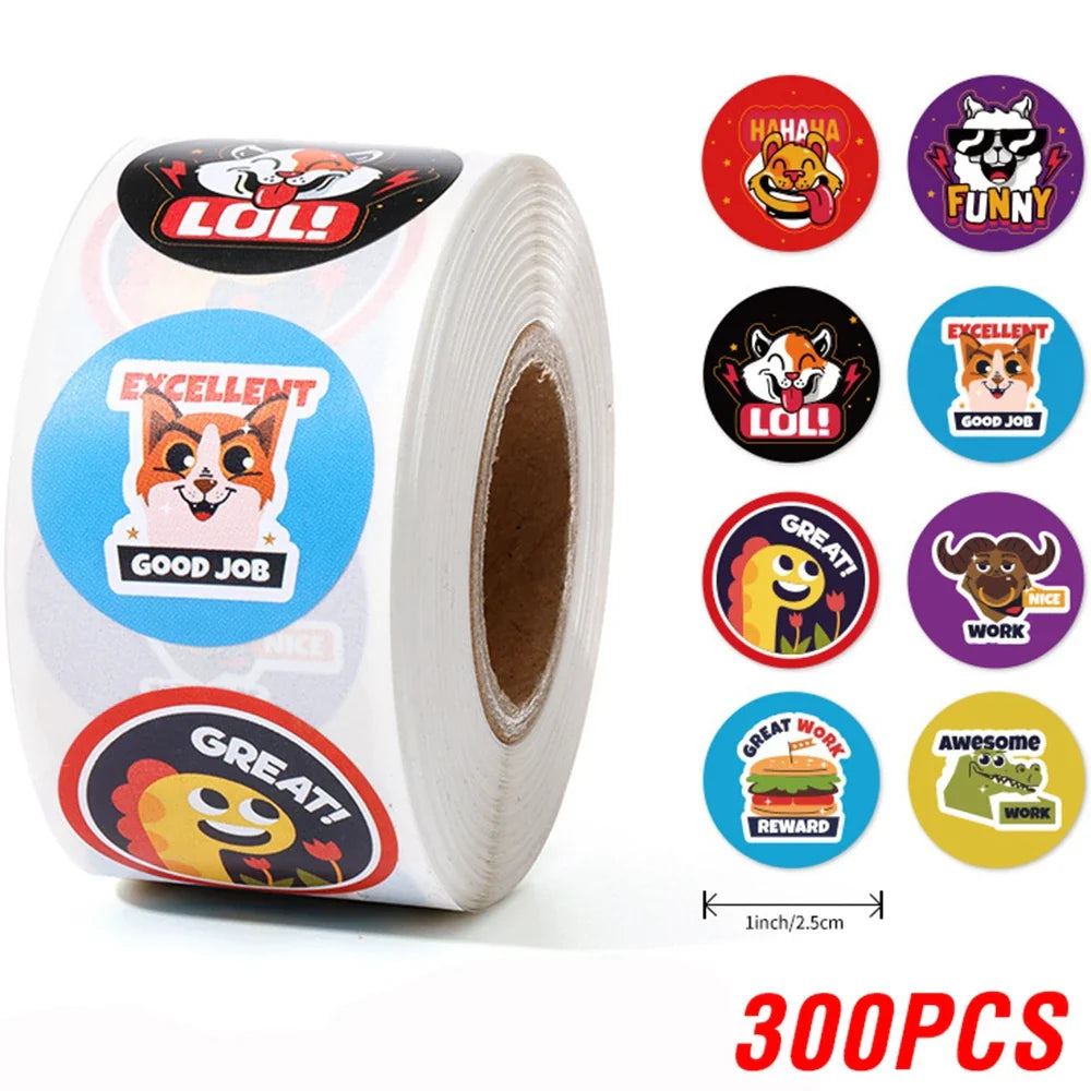 100-500Pcs Reward Stickers Cute animals Motivational Stickers for Kids toys School Reward Students Teachers Stationery Labels (ONLINE ORDER ONLY)