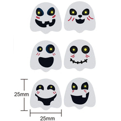 100-500pcs Halloween Sticker Ghost Labels Gift Candy Bags Seal Stickers Halloween DIY Package Paper Sticker Party Decoration (Online Order Only)