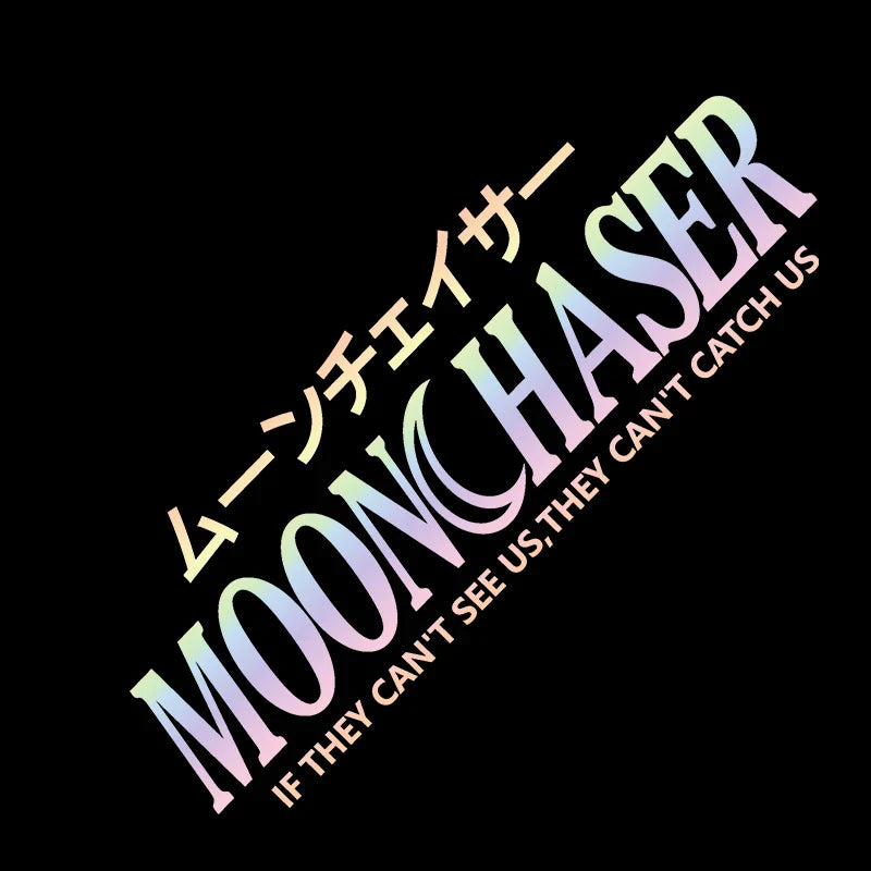 JDM MoonChaser Car Sticker Windshield Banner Night Run Sport Competition Style Waterproof Sunscreen Decorative Vinyl Decals (ONLINE ORDER ONLY)