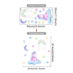 Unicorn Wall Stickers for Kids Room Decor (ONLINE ORDER ONLY)