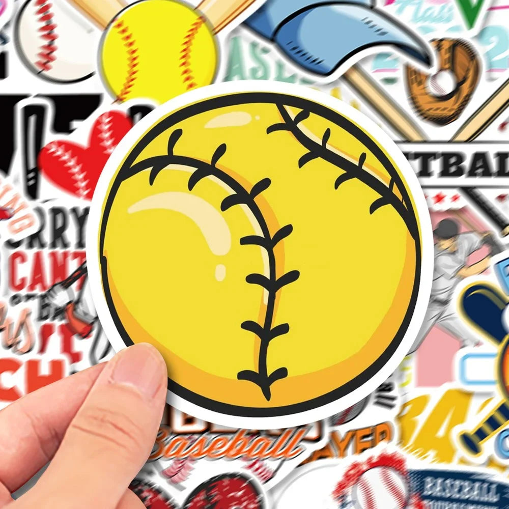 10/25/50pcs Mixed Baseball and Softball Sticker Packs (ONLINE ORDER ONLY)