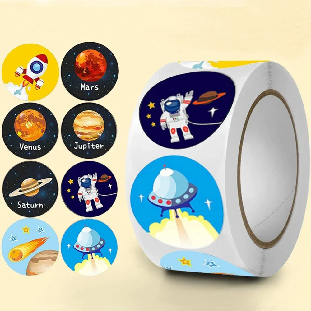 500pcs/roll Cute Cartoon Sealing Stickers Thank you Sticker Envelope Gift Decor Labels Children Stationery Stickers 1 Inch (ONLINE ORDER ONLY)