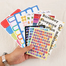 Loose-Leaf Notebook Handwritten Labels Indicate White And Blue Color Stickers Letter Stickers Sticky Notes Index Stickers (Online Order Only)