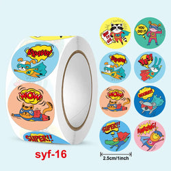 Smile Face Sticker Kids Reward Sticker Yellow Dots Labels Happy Animal  Sticker Kids Toys School Teacher Student Stationery (ONLINE ORDER ONLY)