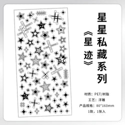 1Pc New Cute Star Resin Stickers Idol Card Deco Scrapbook DIY Material Girls Nails Decoration Stationery Stickers (ONLINE ORDER ONLY)