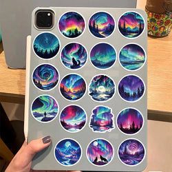 50Pcs Northern Lights Art Cartoon Stickers Mobile Phone Case Luggage Skateboard DIY Decorative Waterproof Stickers For Toy (ONLINE ORDER ONLY)