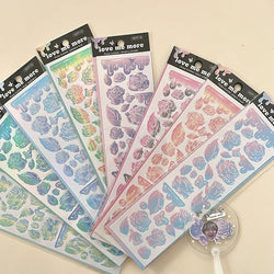 8Pcs/lot Korean ins Butterfly Rose Sticker Diary Scrapbooking DIY Album Decoration Sticker Aesthetic Stationery Art Supplies (ONLINE ORDER ONLY)