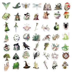10/30/50PCS Kawaii Forest Witch Decoration Scrapbooking PVC Sticker Aesthetic Korean Stationery School Supplies for Kids (ONLINE ORDER ONLY)
