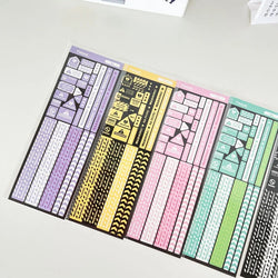 Korean Ins Cool Warning Strip Sticker Diary Hand Account Idol Card DIY Album Decoration Scrapbooking Stickers Kawaii Stationery (Online Order Only)