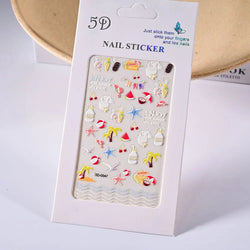 1Pc Summer Nail Art Sticker Lemon Nail Decal Nail Art Supplies Cute Fruit Strawberry Cherry Watermelon Avocado Lemon Nail Design (ONLINE ORDER ONLY)