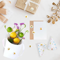 500Pcs/Roll Cartoon Funny Smile Face Expression Reward Stickers 10 Designs Round For PC Pad Fridge Gift Diy Decor Sticker (Online Order Only)