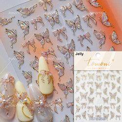 Bowknot Ribbon Butterfly Jelly Shiny Sparkling Delicate Charming Bow Tie 5D Nail Art Decorations Stickers DIY Manicure Decals (ONLINE ORDER ONLY)